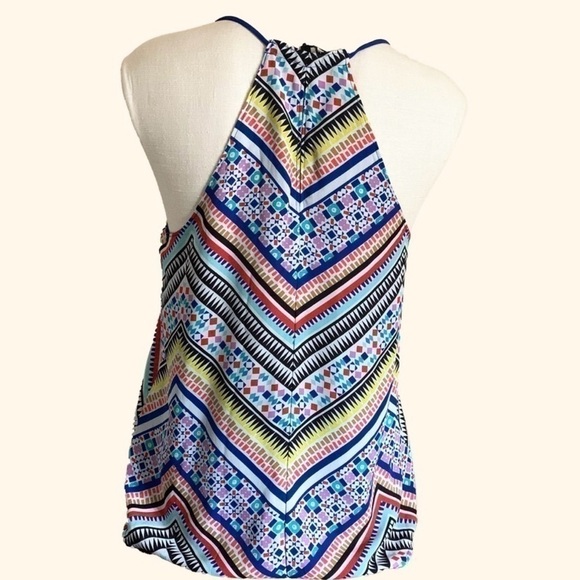 Reversible Maurice's Multi-colour and Navy BlueSleeveless Blouse -Medium NWOT - Picture 3 of 7